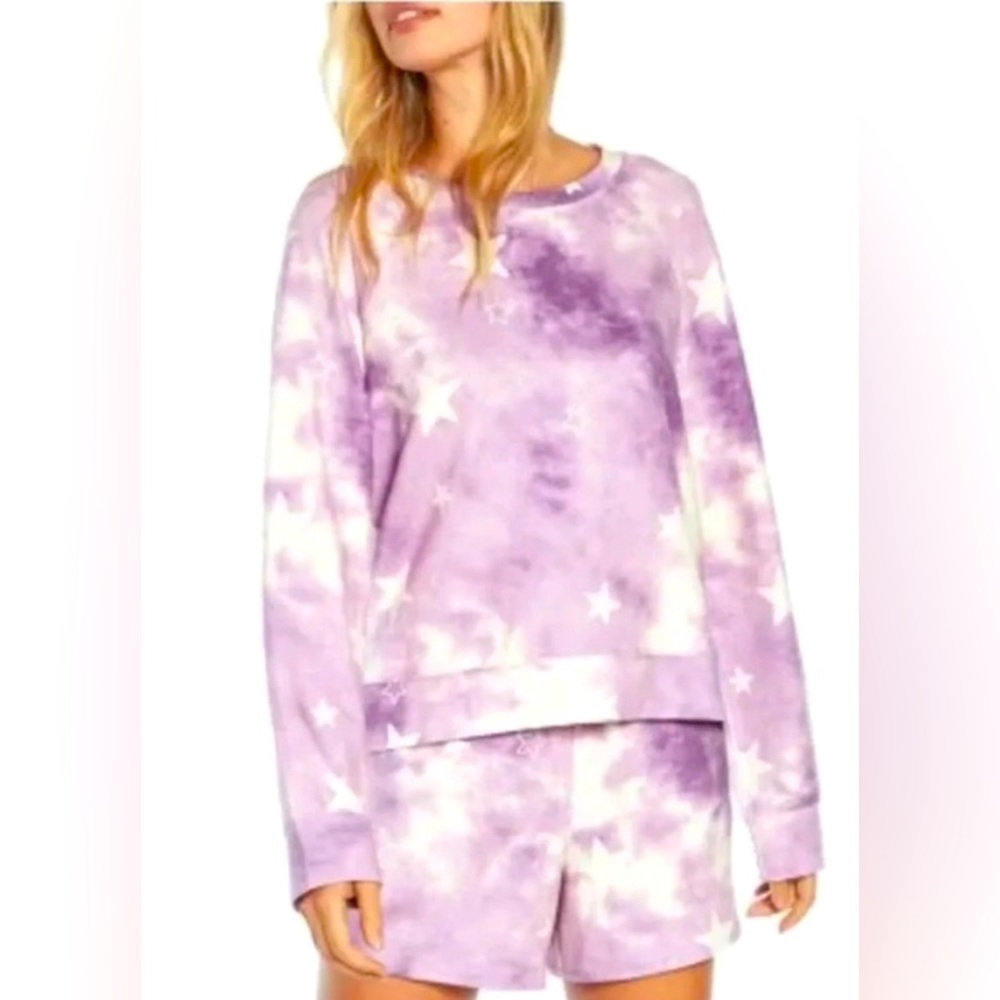 Wildfox Purple and White Tie-Dye Pajama Set size Medium